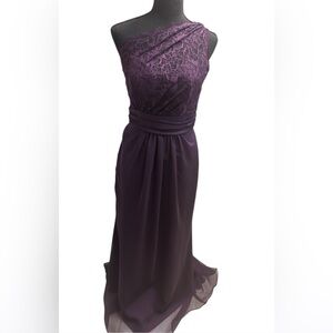 Jim Hjelm Occasions One Shoulder Purple Gown Size 8 Dress